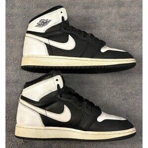 Nike Air Jordan 1 Retro High OG Black White FD1437-010 GS Size 4Y